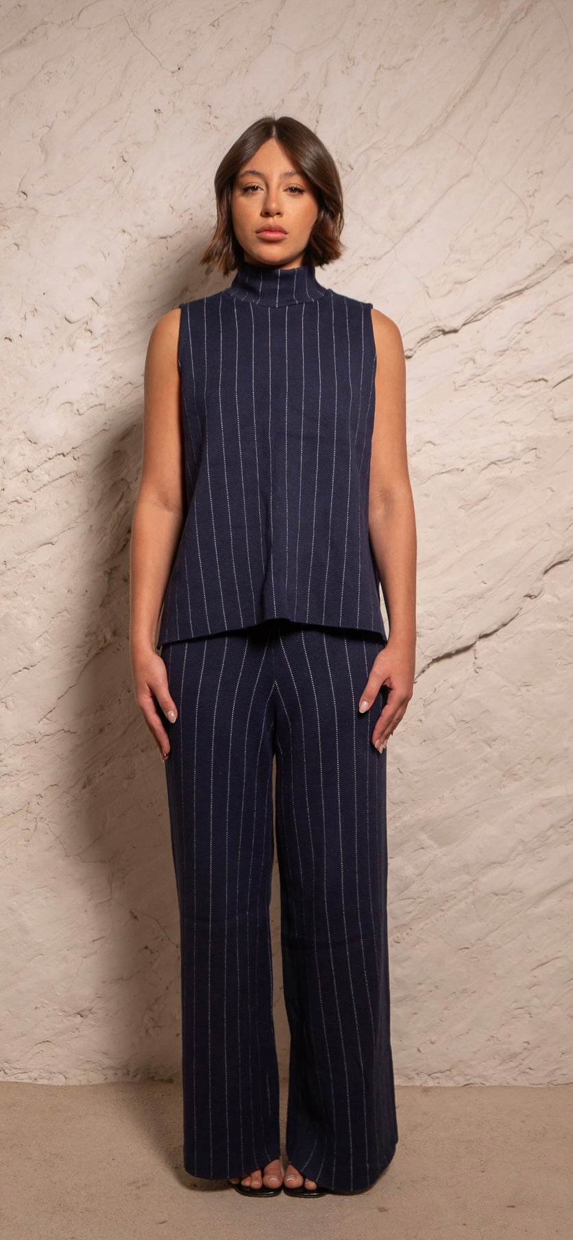 calça risca de giz