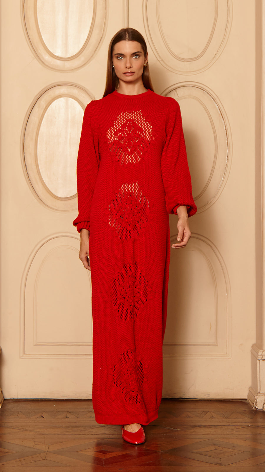 vestido azulejos red