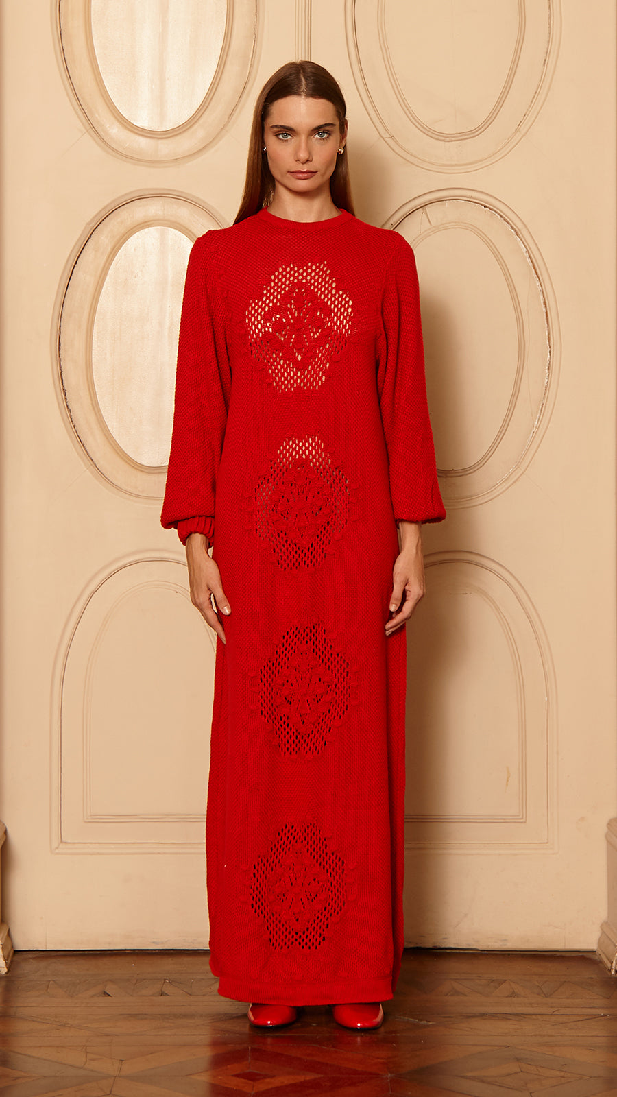 vestido azulejos red