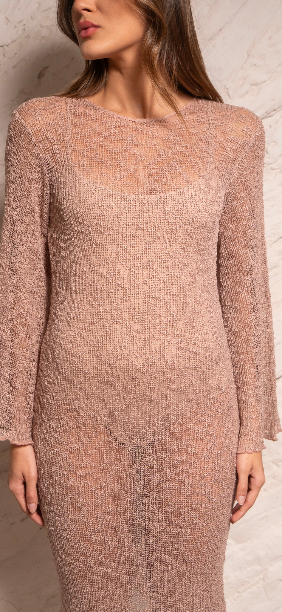 vestido midi flamê