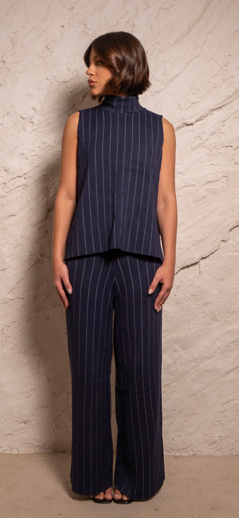 calça risca de giz